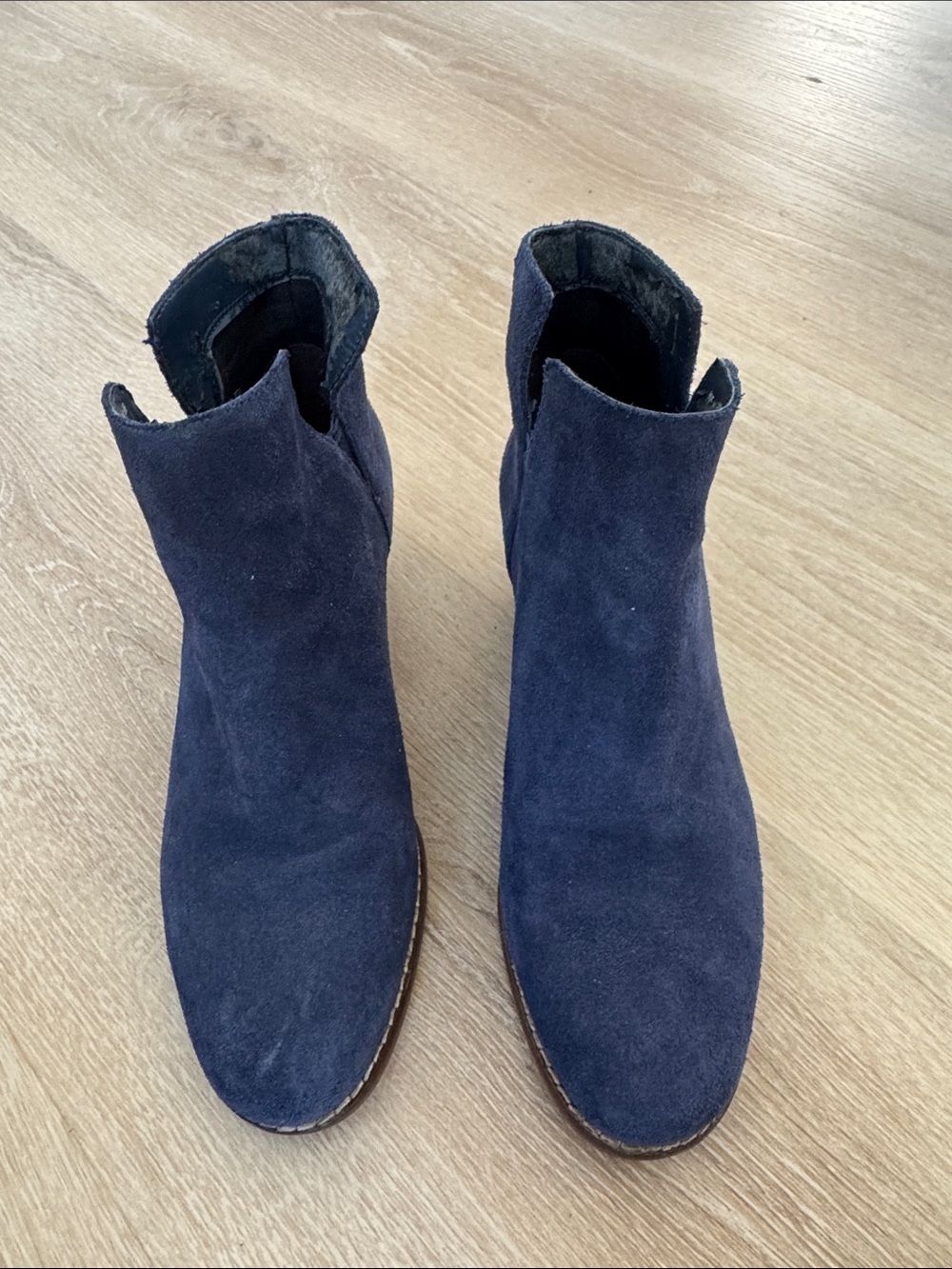 Cole Haan Navy Suede Ankle Boots